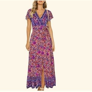 Bohemian Wrap Maxi Dress!